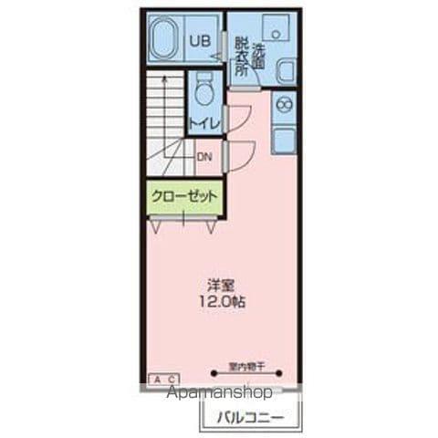 いわて銀河鉄道 青山駅(岩手) 徒歩18分 2階建 築7年(ワンルーム/2階)の間取り写真