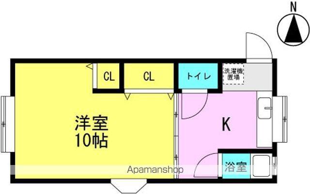 新光マンション(1K/3階)の間取り写真