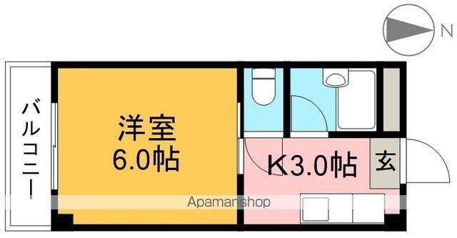 ハイツのぞみ(1K/3階)の間取り写真