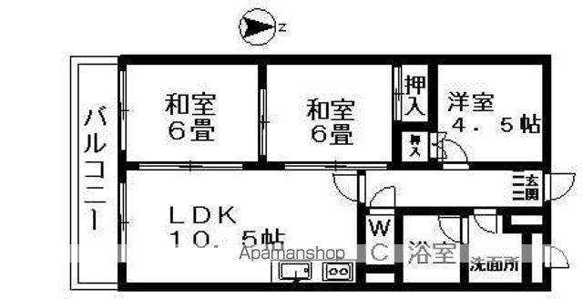 リーブル御器所(2LDK/4階)の間取り写真