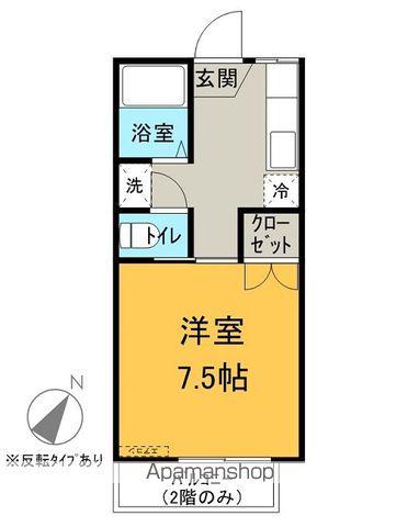 フレグランスシオジリ(1K/1階)の間取り写真