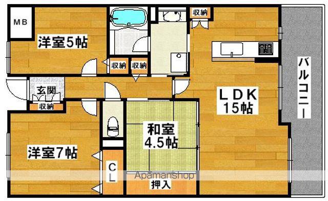 ステラ中百舌鳥(3LDK/1階)の間取り写真