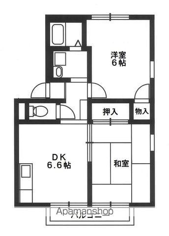 コーポA(2DK/2階)の間取り写真