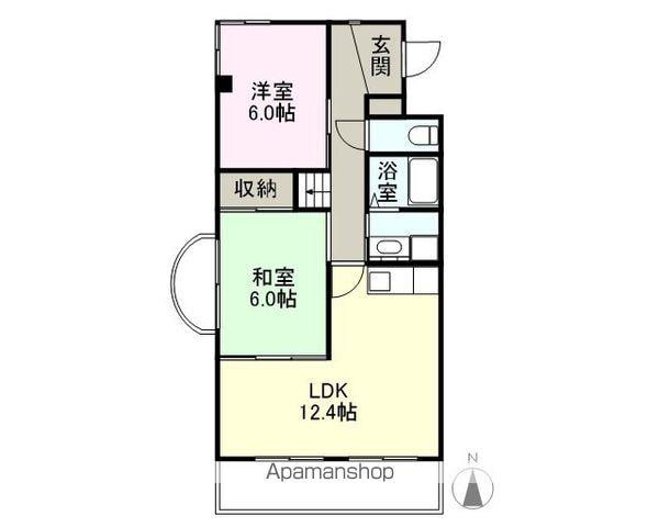 マリーヴィラⅡ(2LDK/3階)の間取り写真