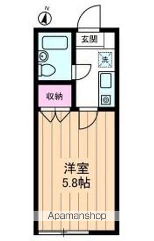 STUDIO FUJITA(1K/1階)の間取り写真