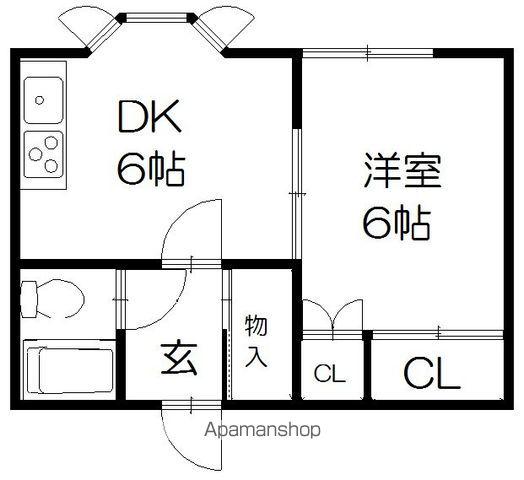 沼口ハイツ(1DK/1階)の間取り写真