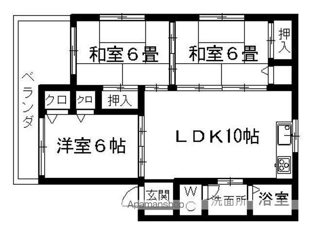 サンハイム広崎(3LDK/1階)の間取り写真