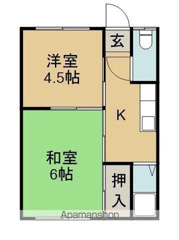 村上アパート(2DK/1階)の間取り写真