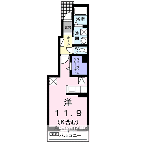 エル・クラシコ(ワンルーム/1階)の間取り写真