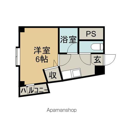 シャトー日光(1K/2階)の間取り写真