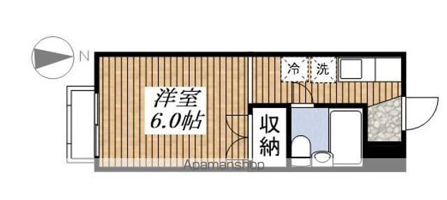 ハイム国立(ワンルーム/2階)の間取り写真