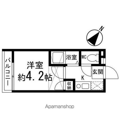 アップルハウス泉中央(1K/1階)の間取り写真