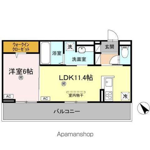 サンセール問屋町II(1LDK/2階)の間取り写真