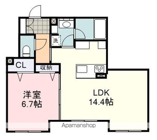 プレジオ江坂ROUGE(1LDK/1階)の間取り写真