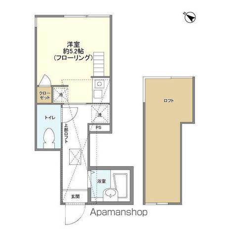 プレステージ笹塚(ワンルーム/1階)の間取り写真