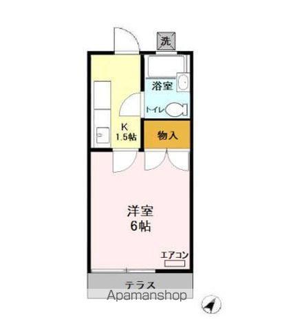 ハイツKM(1K/1階)の間取り写真