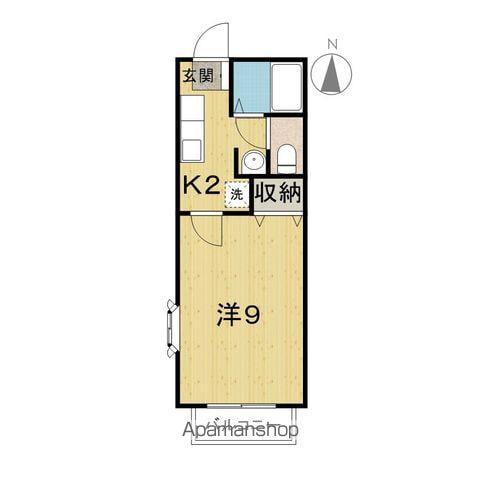 サンガーデン栄(1K/2階)の間取り写真