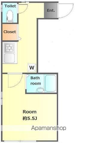 タウンハウス野方(1K/1階)の間取り写真