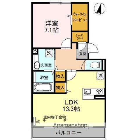 匠乃館C(1LDK/2階)の間取り写真