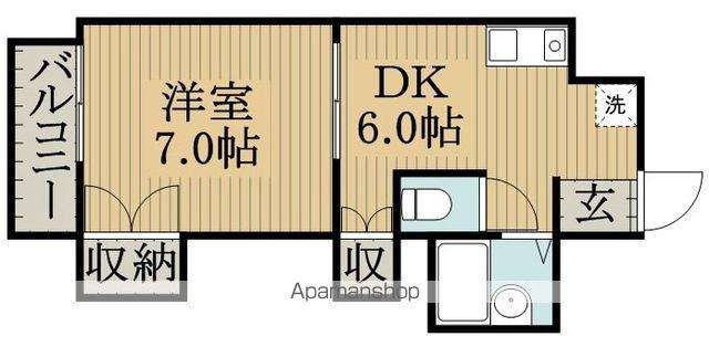 タウンファイブ(1DK/4階)の間取り写真