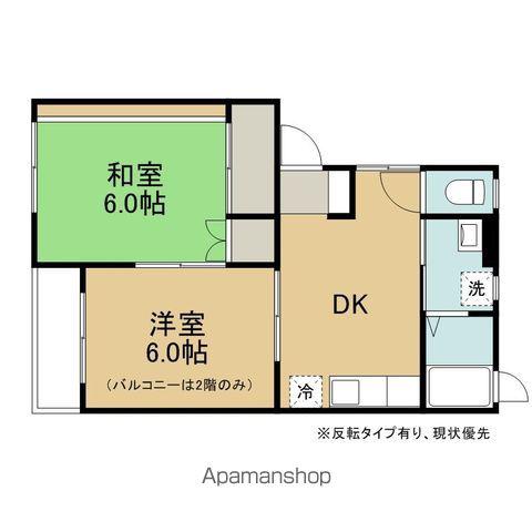 クオリティハイム(2DK/1階)の間取り写真