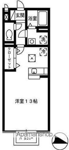 サン ローズコート Ⅱ(ワンルーム/2階)の間取り写真