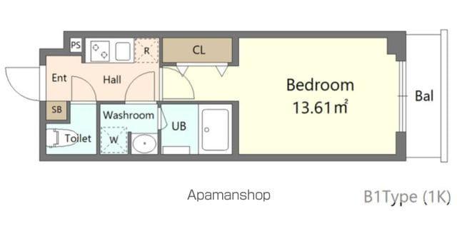 ALIVIS新江古田(1K/3階)の間取り写真
