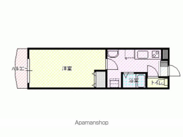 マンション巣子(1K/3階)の間取り写真