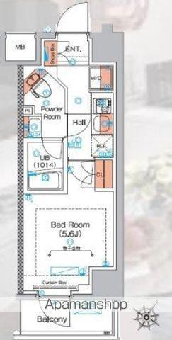 エストゥルース横浜蒔田(1K/6階)の間取り写真