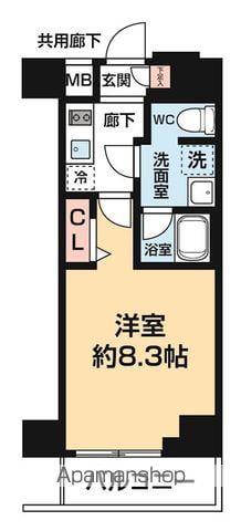 ARCOBALENO KANAMACHI Ⅱ(1K/14階)の間取り写真
