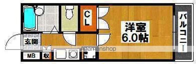 パレスイン大浜(1K/2階)の間取り写真