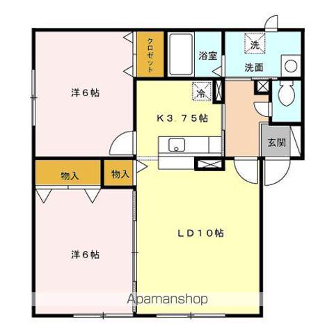 メゾンドショード(2LDK/1階)の間取り写真