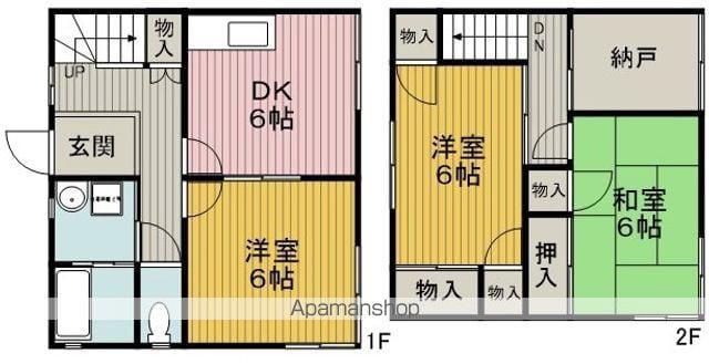 北大阪急行南北線 桃山台駅 徒歩23分 2階建 築36年(3SDK)の間取り写真