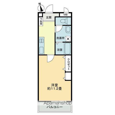 サンシャインビル(1K/2階)の間取り写真