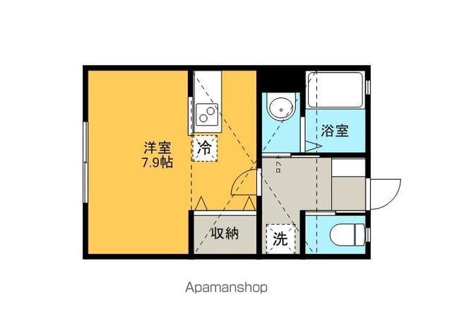 MARRINADELLAYⅡ(ワンルーム/1階)の間取り写真
