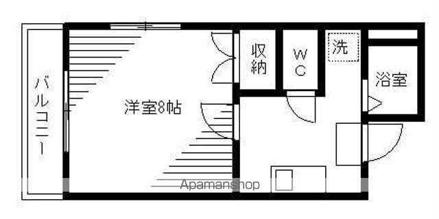メイツ北山(1K/3階)の間取り写真