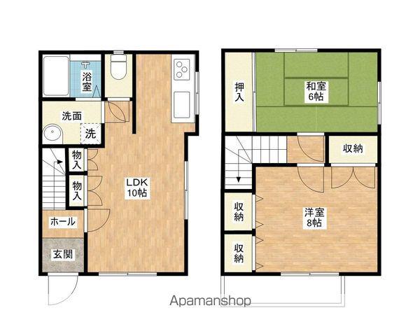 紀勢本線 紀伊内原駅 徒歩45分 2階建 築23年(2LDK)の間取り写真