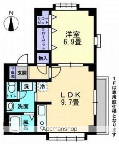 アルコリッチ(1LDK/1階)の間取り写真