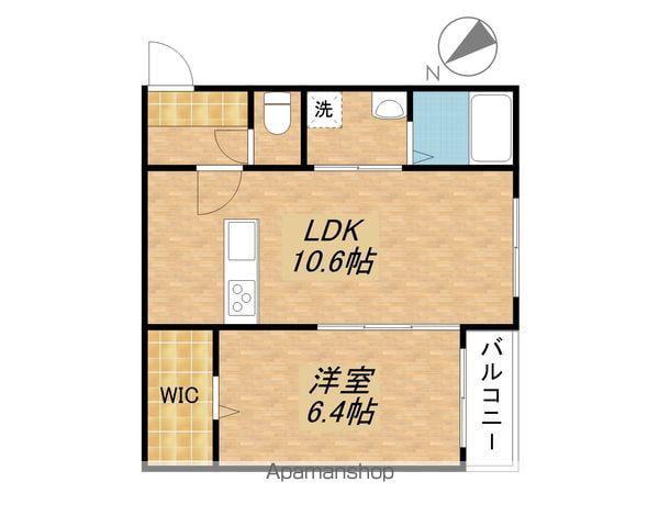ハートフル スターポ(1LDK/3階)の間取り写真