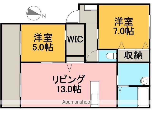 メゾンソレイユⅠ番館(2LDK/2階)の間取り写真
