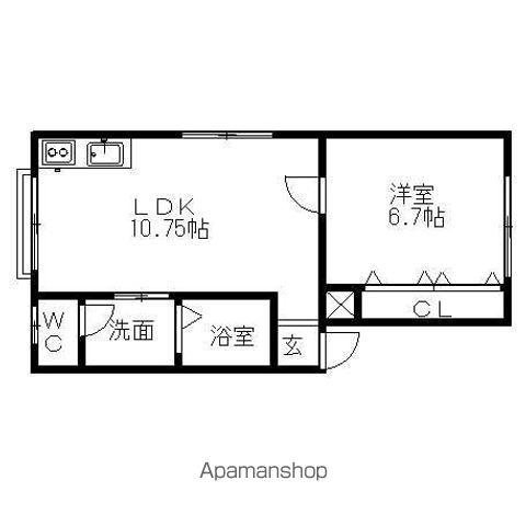フィーレンダンク(1LDK/1階)の間取り写真