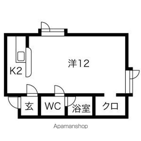サンピアFUJINO(1K/2階)の間取り写真