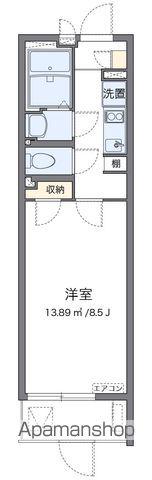 クレイノレジデンス矢上(1K/1階)の間取り写真