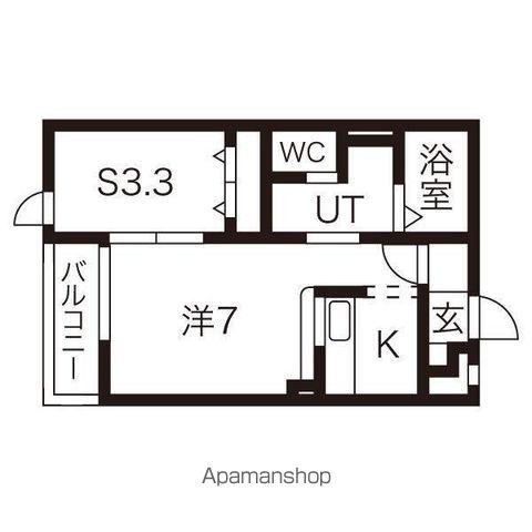 ネートルアコール(1LDK/2階)の間取り写真
