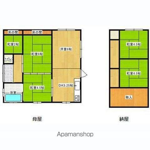 予讃線 新居浜駅 徒歩48分 1階建 築67年(3SDK)の間取り写真