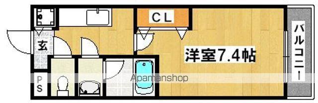 ソルシエール(1K/2階)の間取り写真
