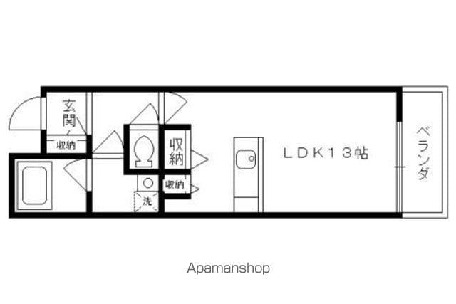 東海道本線 西大路駅 徒歩3分 3階建 築21年(ワンルーム/3階)の間取り写真