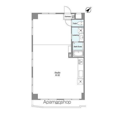 メトロステージ中目黒2(ワンルーム/6階)の間取り写真