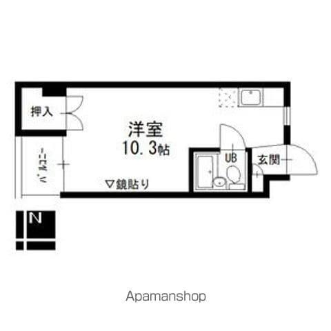 東山レジデンス(ワンルーム/4階)の間取り写真