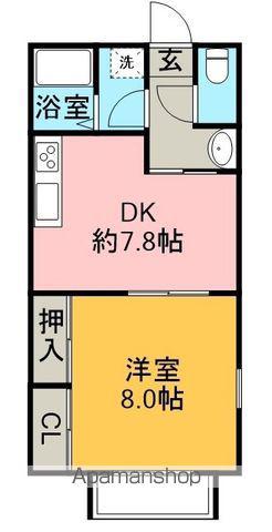 ハイメゾンK1(1DK/3階)の間取り写真